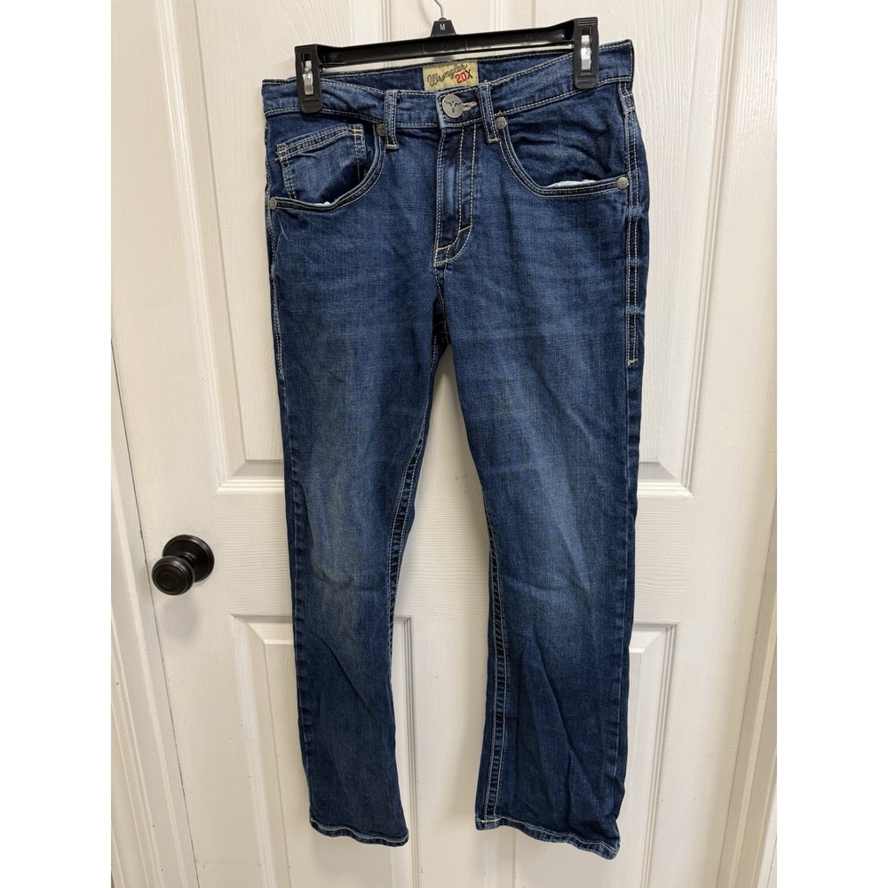 Wrangler 20X Style 42 Vintage Boot Jeans Mens 29x30 Dark Blue Rodeo Cowboy
